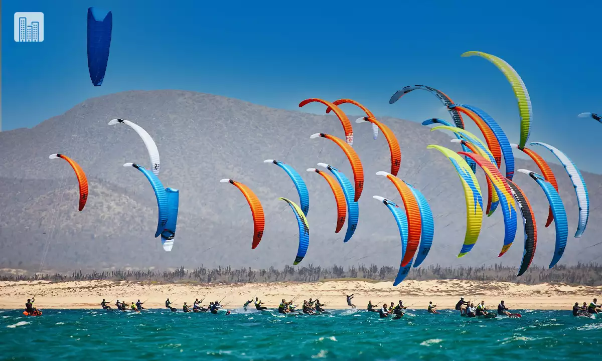 Kite surfing in Turkey