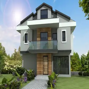 Magnificent three-story villa for sale in Ovacik 0